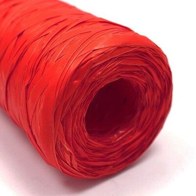 Synthetic raffia roll 200m - red