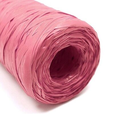 Synthetic raffia roll 200m - pink