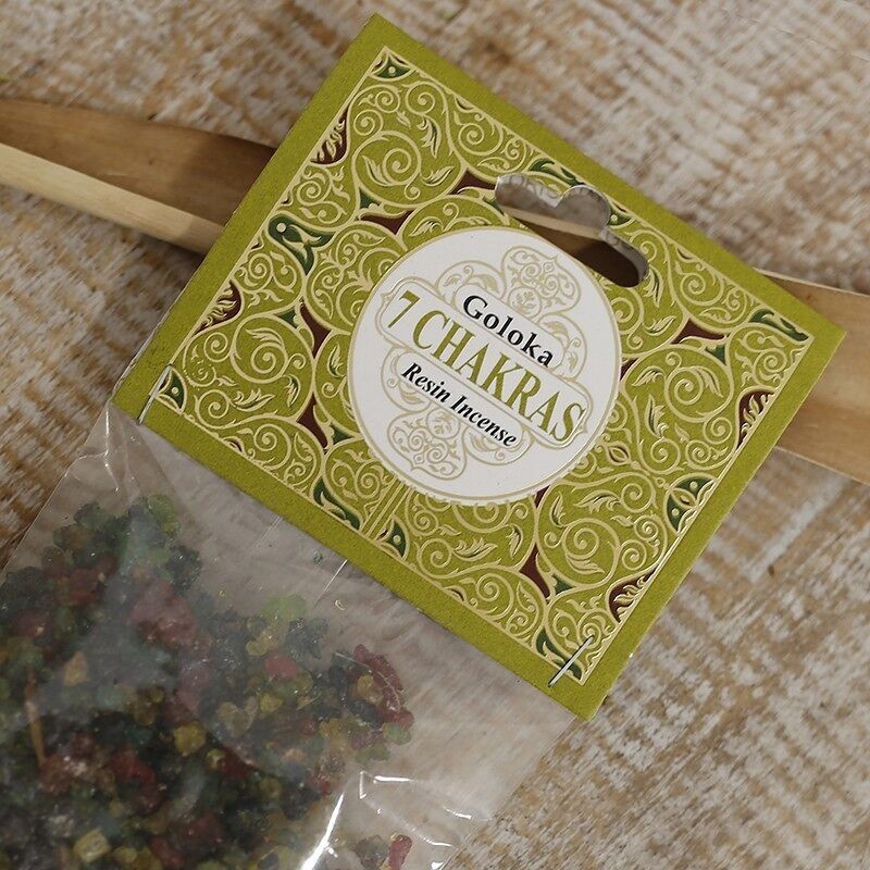 12 buste di resina Goloka da 30gr - 7 chakra