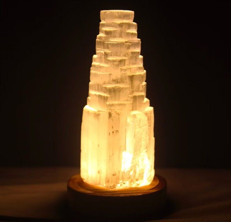 Lampe en sélénite - 20 cm