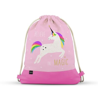 Bolso City con Unicornio Rosa Polipiel