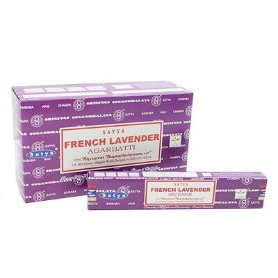 12 Satya-Räucherstäbchen 15gr – Französischer Lavendel