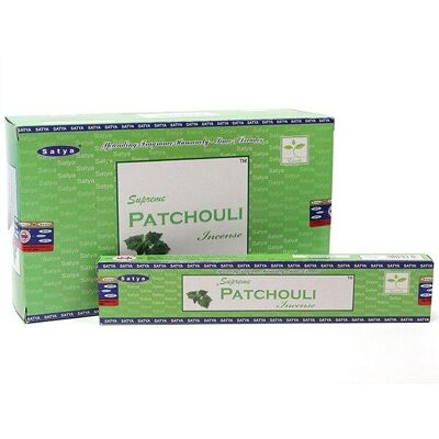 12 Satya-Räucherstäbchen 15 g – Patchouli