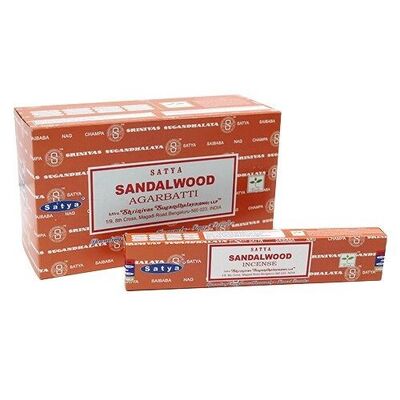 12 Satya Incense 15gr - Sandalwood