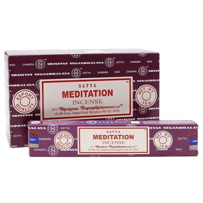 12 Satya-Räucherstäbchen 15 g – Meditation