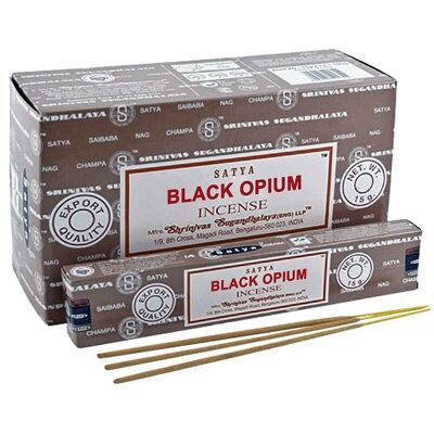 12 Encens Satya 15gr - Opium noir