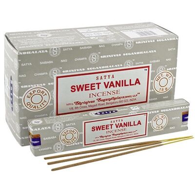 12 Satya-Räucherstäbchen 15 g – süße Vanille
