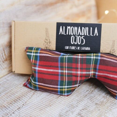Almohadillas de ojos en caja - Cuadro escocés