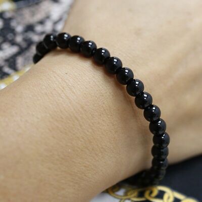 3 Bracelets - Obsidienne 6mm