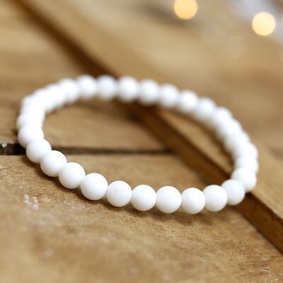 3 mother-of-pearl bracelets 6mm