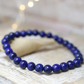 3 Bracelets - lapis-lazuli 6mm 1