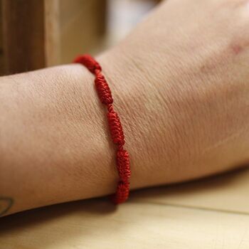 Pack 3 2 bracelets - corde rouge à 7 noeuds 1