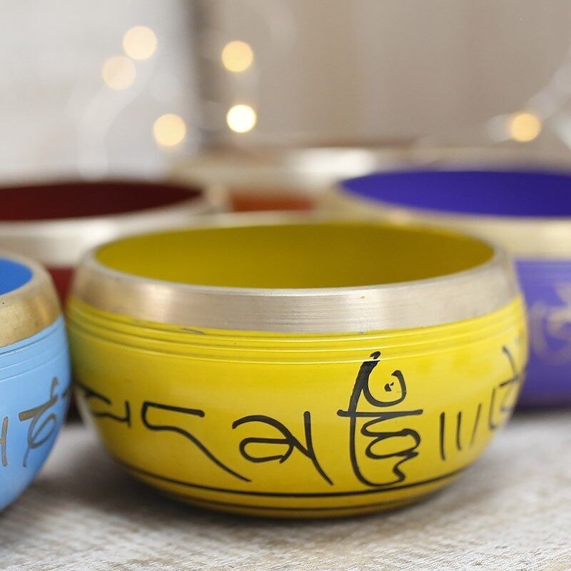 Bol tibétain Bouddha - jaune