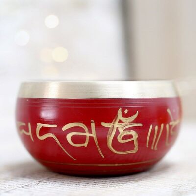 Buddha Tibetan bowl - red