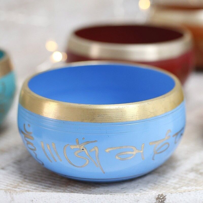 Bol tibétain Bouddha - bleu clair