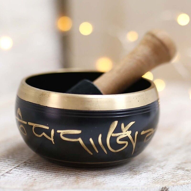 Bol tibétain Om - noir