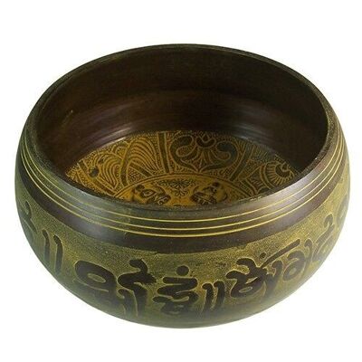 Carved bowl with 5 Buddhas
