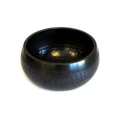 Small expired black Tibetan singing bowl - 14cm