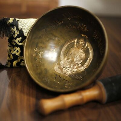 Bronze bowl Gift Set - Gold Buddha