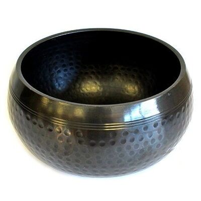 Large expired black Tibetan singing bowl - 18cm