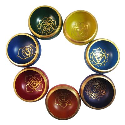 Set of 7 Tibetan bowls - Chakras