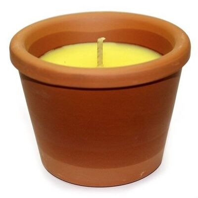 12 Terracotta pot candles 60x75mm - citronella
