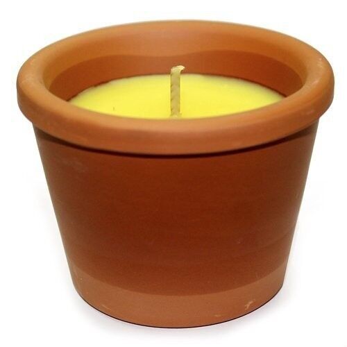 12 Velas maceta terracota 60x75mm - citronela