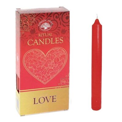 2 Packs 10 ritual candles - love