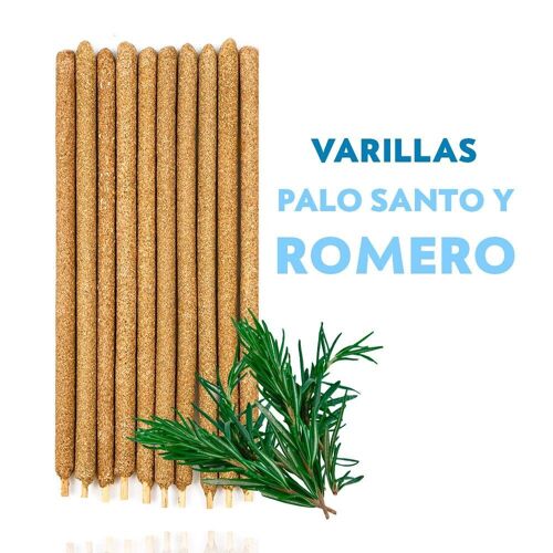 100 romero & palo santo varillas - AromaInspired