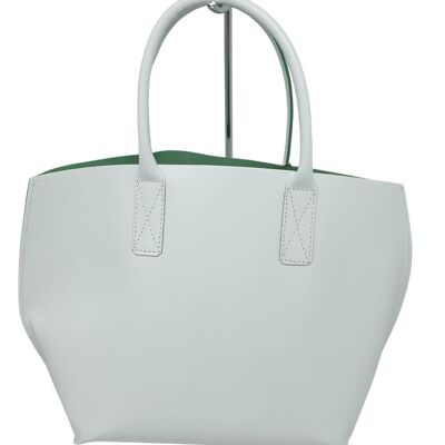 SUMMER LEATHER HOBO/TOTE/SHOPPER BAG WITH LARGE INTERNAL REMOVABLE FABRIC CLUTCH - B69 ANFORA