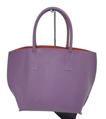 SAC HOBO/TOTE/SHOPPER D'ÉTÉ EN CUIR AVEC GRANDE POCHETTE INTERNE EN TISSU AMOVIBLE - B69 ANFORA 21