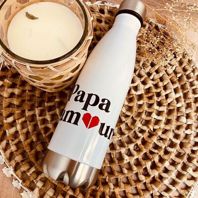 Isolierflasche „Dad of Love“ – Kürbis – Geschenk für Papa – Vatertag