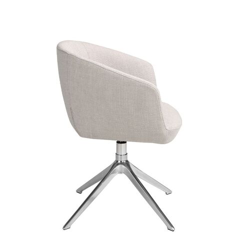 SILLA GIRATORIA TELA GRIS CLARO 4133