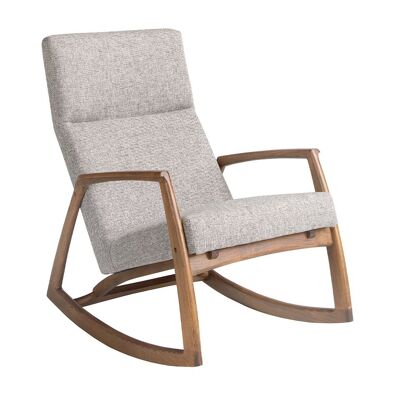 GRAY FABRIC ROCKING ARMCHAIR 5106