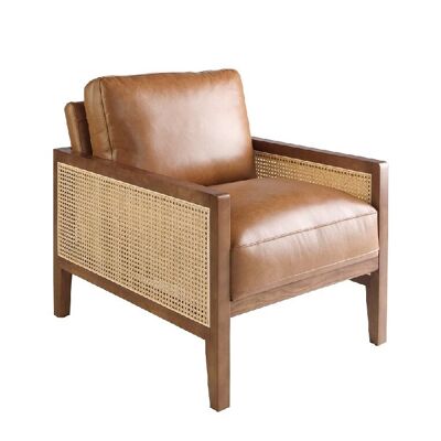 BROWN LEATHER ARMCHAIR 5113