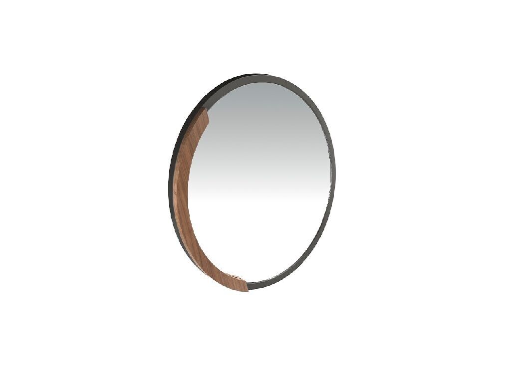 SPECCHIO DA PARETE ROTONDO IN ACCIAIO NERO 3247