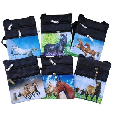 FLAT HORSE CANVAS POUCH SET OF 12