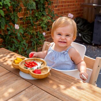 Assiette Koala à succion en bambou pour enfants Tiny Dining 10