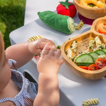 Assiette lama à succion en bambou pour enfants Tiny Dining 19