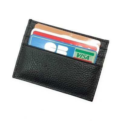 FLAT LEATHER CARD HOLDER SET OF 12