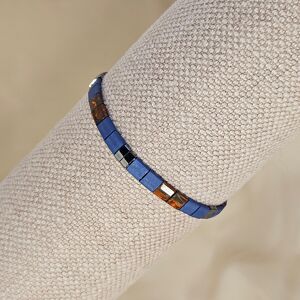 Bracelet Unitila Cobalt mat, cobalt brillant et Orange Picasso