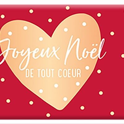 Noël - CHOCOLAT BIO NOIR 40g fin d'année « Coeur »