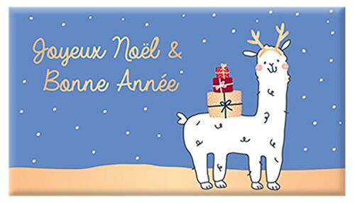 Noël - CHOCOLAT BIO AU LAIT 40g fin d'année « Lama »