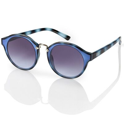 Camouflage-Sonnenbrille für Damen mit Rahmen aus Polycarbonat.   Verlaufsgläser mit UV400-Schutzkategorie 3 – blaue Farbe. Abmessungen: 15 x 5 x 15 cm