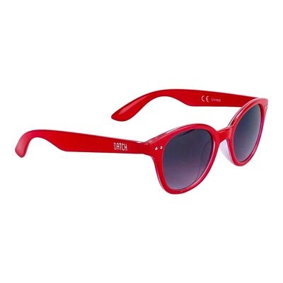 Gafas de sol de mujer con montura de poliamida.   Lentes con gradiente de protección UV400 - Color rojo. Dimensiones: 14 x 4,5 x 15 cm