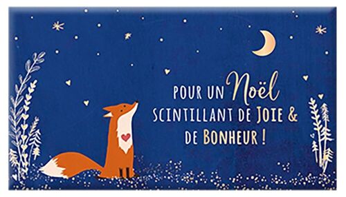 Noël - CHOCOLAT BIO NOIR 40g fin d'année « Petit renard »