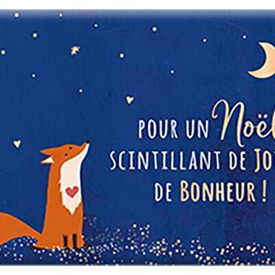 Noël - CHOCOLAT BIO NOIR 40g fin d'année « Petit renard »