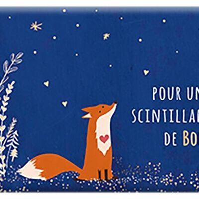 Weihnachten - BIO-DUNKLE SCHOKOLADE 40g Jahresende „Kleiner Fuchs“