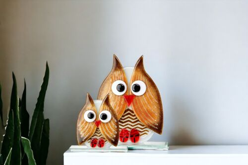 FUSION GLASS OWL | FUSING GLASS | KUNST GLAS | LUXE OBJECT |