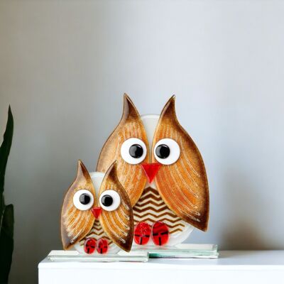 FUSION GLASS OWL | FUSING GLASS | KUNST GLAS | LUXE OBJECT |